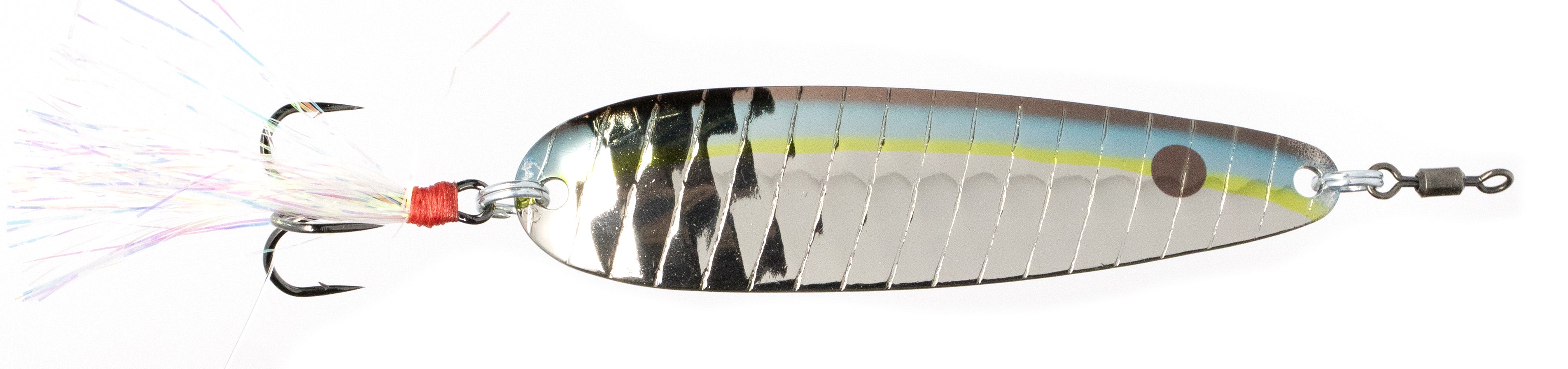 Nichols Lures Lake Fork Flutter Spoon-Lake Fork Flutter Spoon (5 - 1  1/8oz.)-Shattered Glass Hologram Silver